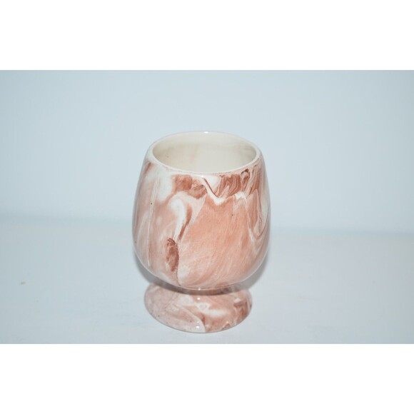 Montana clay Art Pottery Goblet Cup Pink Swirl Ella Arthur Vtg - Picture 6 of 6